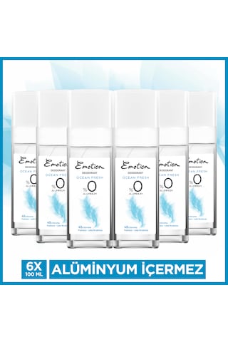 Emotion Ocean Fresh Pump Sprey Kadın Deodorant 6x100 Ml