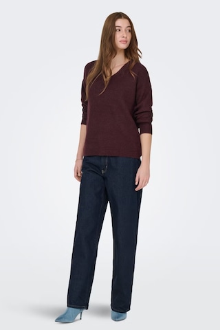 Only Onlcamilla Regular Fit V Yaka Kazak Kadın Kazak 15204588 Vişne