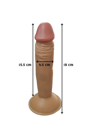River World 18 Cm'lik Dildo Melez Testissiz Gerçekçi