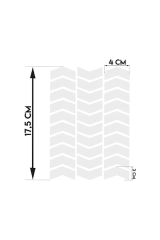 Ok Şeklinde Reflektif Beyaz Sticker Çınar Extreme