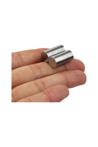Dünya Magnet Yuvarlak Neodyum Mıknatıs 10 Mm X 1 Mm , Güçlü Magnet, 10 Adet
