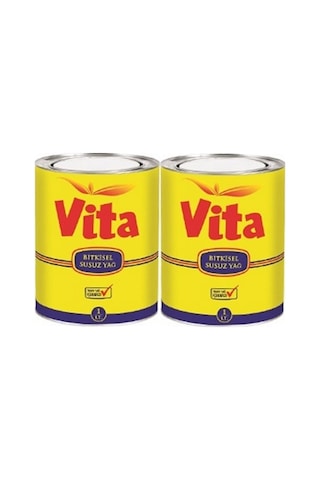 Vita Bitkisel Susuz Margarin Teneke 2 x 1 L