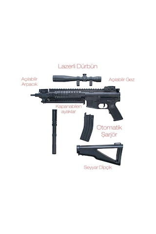 Als Lazerli Boncuk Atan Tüfek .kanas Uzun Menzilli Tüfek