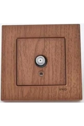 Viko Artline Novella Ceviz Uydu Prizi F Konnektörlü Sonlu Çerçeveli