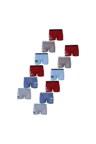 Kota 1005 Erkek Çocuk Renkli Baskılı Boxer 6 Adet 001