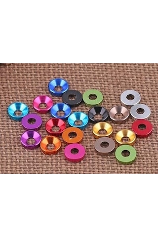 20pcs/lot M2/m2.5/m3/m4/m5 Anonize Renk Alüminyum Alaşım Sayaçlı Başlı Koni Contası