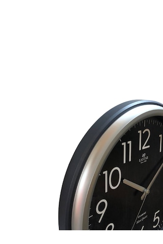 Eastar Sessiz Akar Saniyeli Duvar Saati E3529 Black Siyah - Gri