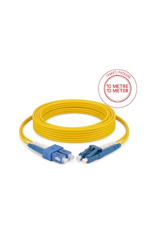 Alfafonet Sc/upc-lc/upc Singlemode Dupleks 10 Metre Fiber Patch Cord