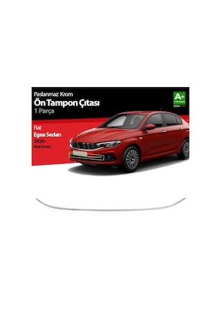 S-Dizayn  Fiat Egea Sedan Krom Ön Tampon Çıtası 2020 Üzeri (Mat Krom)