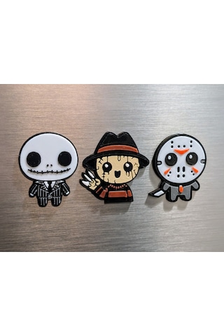 Friday The 13th Jason Freddy Krueger Jack Skellington Korku Filmi Buzdolabı Magneti