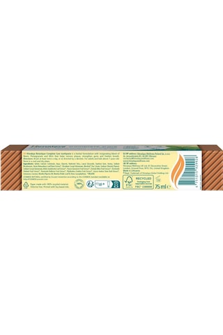 Plak Karşıtı Komple Bakım Diş Macunu 75ml Ecocert Cosmos Sertifikalı Organik Aktif, Nane Aromalı Temel Bakım