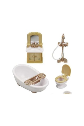 5286 Sylvanian Families, Banyo Seti, 20 Parça ,+3 Yaş, Figürler Ayrı Satılır.