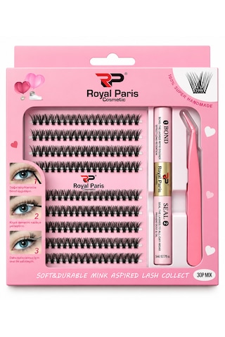Royal Paris 30p Mix Takma Kirpik Bond Seal Seti