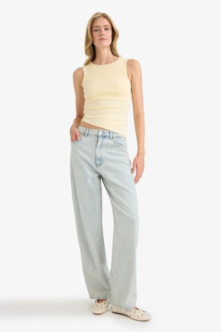 Defacto Slim Fit Dar Kesim Bisiklet Yaka Ribana Atlet F6275ax25auyl239 SARI