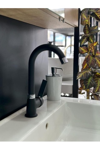 Nefa Yapı Lavabo Bataryası Mat Siyah Siyah