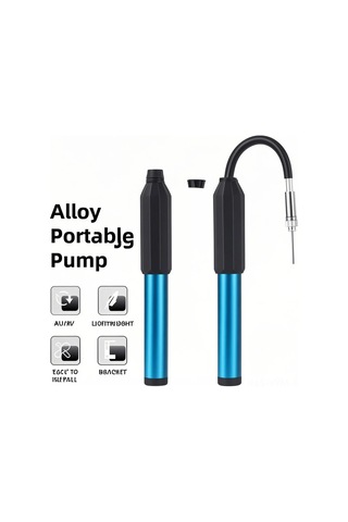 Geeksen Alüminyum Bisiklet Pompa, 120psı, Taşınabilir, Hızlı Şişirme, Vantilatörlü, Mavi, Bisiklet Malzemesi Çok Renkli