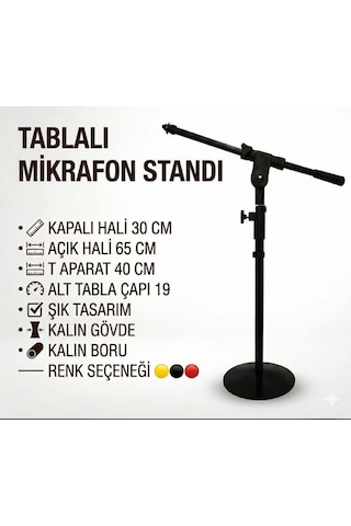 Tablalı Mikrofon Standı Tablalı Mikrofon Standı