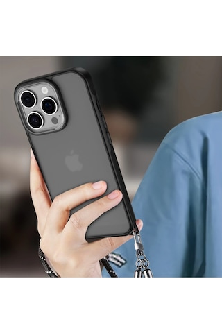 Newface - 638 - Apple iPhone Uyumlu 16 Pro Max Kılıf Elegant Kapak - Csmo-tex - - Siyah Sıyah