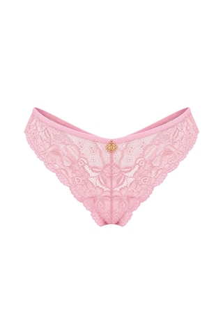 Feu De Elu Pastivelle Şeker Pembesi Dantelli Brazilian Külot Pembe