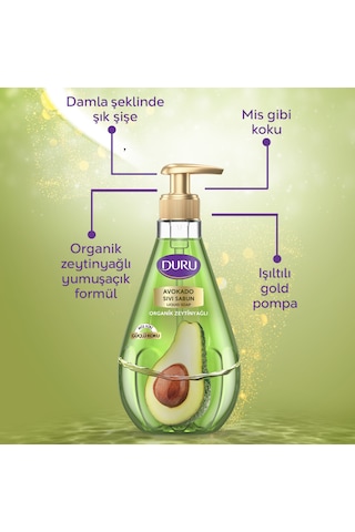 Duru Organik Zeytinyağlı Avokado Sıvı Sabun 2 x 1500 ML + 500 ML