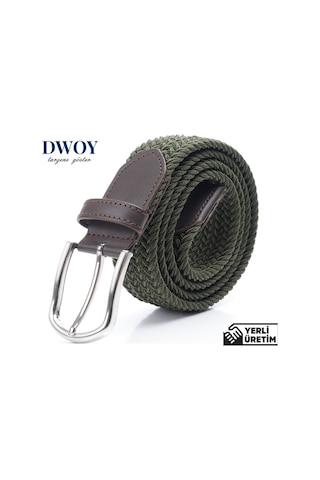 Dwoy Elastik Örgü Kemer 2'li Set-798 Haki