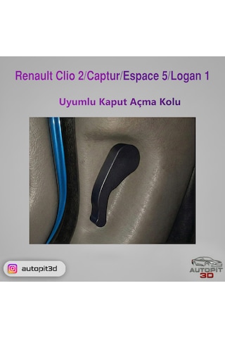 Renault Clio 2 / Captur / Espace 5 / Logan 1 Uyumlu Kaput Açma Kolu Kaput Açma Kolu