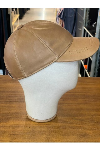 Hamze %100 Manda Derisi Cap Şapka Camel
