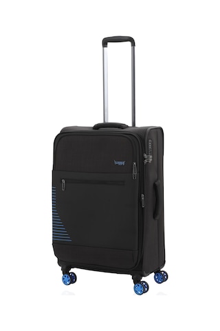 Baggaj V2412 Super Lıght Valiz Gri Set Siyah