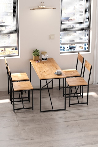 4lü Mutfak Seti Mutfak Masa Ve Sandalye Seti Balkon Masası Cafe Seti Bulut Çam Çam