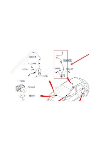 Hyundai İ30 Arka Sağ Abs Kablosu 2011-2016 59930a6350 Mga33426 1.6, 1.6 Gdı, 1.6 Crdı