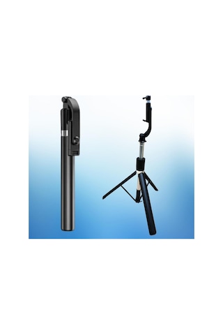 Apple Uyumlu iPhone 14 Pro R1-l Mini Tripod Selfie Stick 3 İn 1