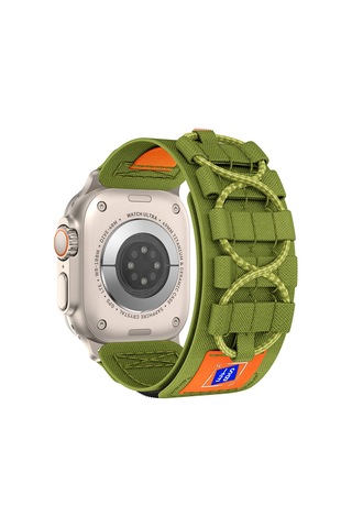 Zore Watch Ultra 49mm Uyumlu Clo- Krd-99 Hasır Kordon-siyah
