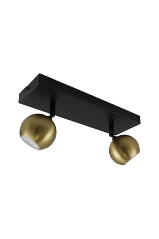 Gu10 Tasarruflu Led 3 Lü Metal Gövde Gold Hareketli Başlık Spot T Siyah