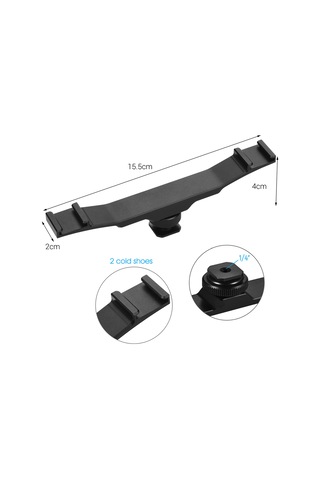 Singree Çift Soğuk Ayakkabılı Uzatma Çubuğu - Led Işık Ve Mikrofon Montajı İçin Profesyonel Kamera Aksesuarı