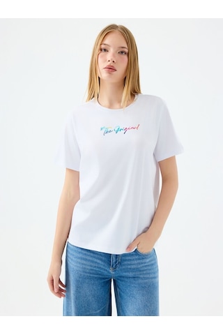 LOFT Regular Fit Kadın Tshirt K.kol Lf2039154 Q1.v1 Beyaz