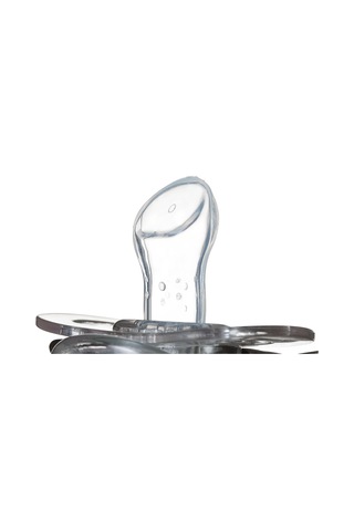 Qingmipy Bebek İçin Eğlenceli Bıyıklı Silikon Emzik Rahatlatan, Diş Kaşıma Ve Ortodontik Destek, Bpa İçermez, Doğal Renk