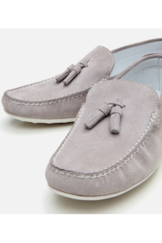 Hotiç Erkek Süet Deri Gri Püskül Detaylı Günlük Loafer 02ayh305540a200 Açık Gri-lıght Grey Açık Gri