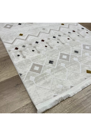 Hoom Rugs Dekor 1056 Multi Kaymaz Taban Antibakteriyel Modern Akrilik Halı Çok Renkli