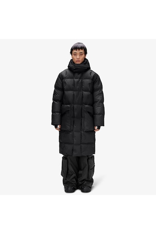 Rains Alta Long Puffer Erkek Siyah Mont