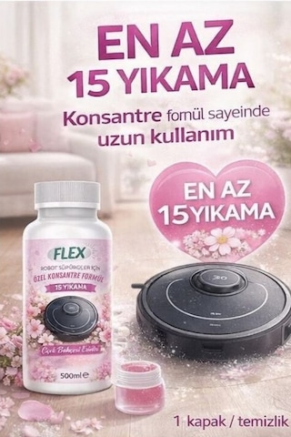 Robot Süpürge Yüzey Temizleme Deterjanı 3'lü Ekonomik Paket 500 Ml Su Haznesi İçin Düşük Köpük Teknolojisi İz Bırakmaz 3'lü Set