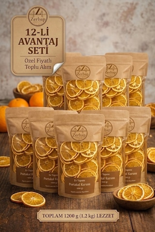 Doğal Portakal Kurusu 12'li Avantaj Paketi 12 X 100g 1200 G