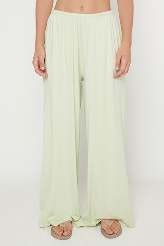 AC&Co / Altınyıldız Classics Kadın Mınt Yumuşak Dokulu Standart Fit Cepli Beli Lastikli Rahat Örme Pantolon Mint