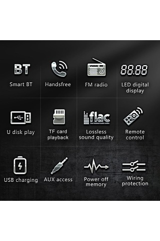 Teltree Oto Mp3 Çalar Bt 5.1 Fm Radyo 45w 4 Çıkışlı 12-14.4v Araç İçin Kablolu Entegre Sistemi Jsd-530l Şarj Aleti Ve Pil Yok