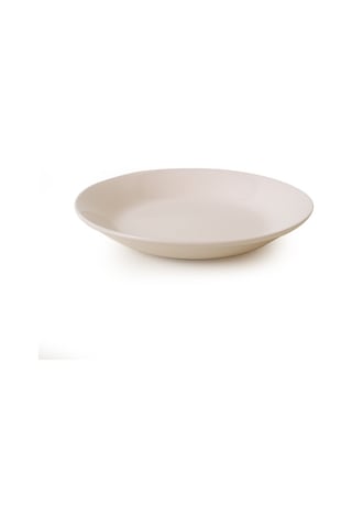 Keramika Krem Hitit Yemek Tabağı 21 Cm 6 Adet 030