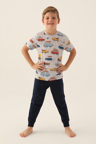 Roly Poly 3358 Surf's Up Erkek Çocuk Pijama Takımı Gri