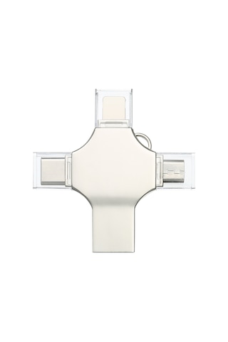 Vkemall 16gb Metalik 4-in-1 Usb 3.0 Flash Drive: Type-c, Micro Usb, İos Uyumlu Ve Bilgisayar Desteği - Hızlı Okuma/yazma