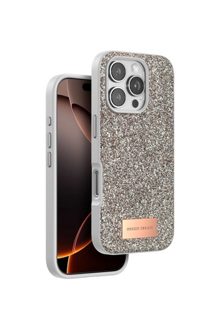 Nettech Apple Uyumlu iPhone 16 Pro Simli Arka Koruma Kılıf Gümüş
