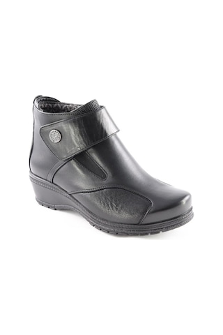 Forelli 25651 Vionic Hakiki Deri Comfort Kadın Bot Siyah
