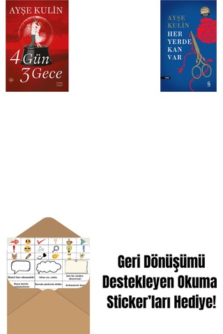 4 Gün 3 Gece + Her Yerde Kan Var Midi Boy + Okuma Sticker'ları
