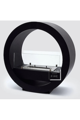 Starfire Round Design Taşınabilir Bioethanol Şömine Siyah